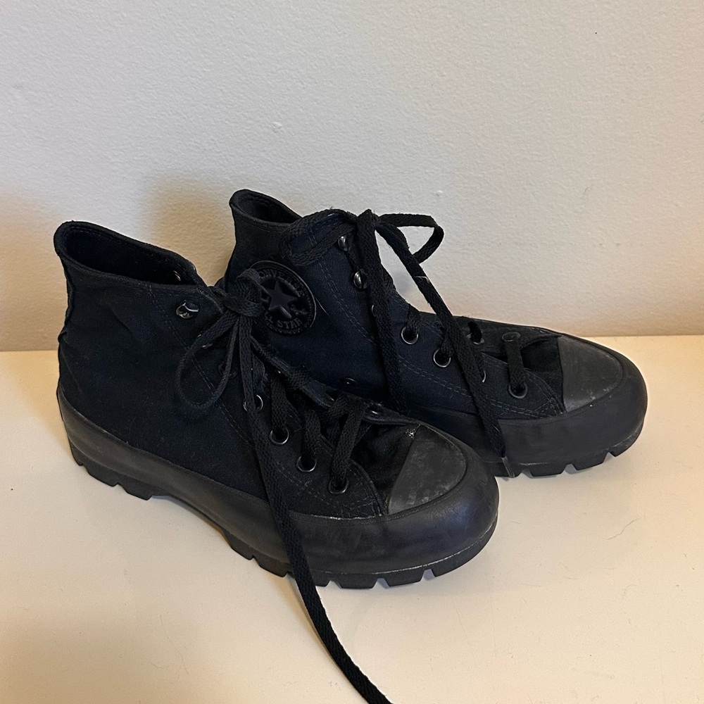 Converse Women’s Black High-Top Platform Chuck Taylor Sneakers